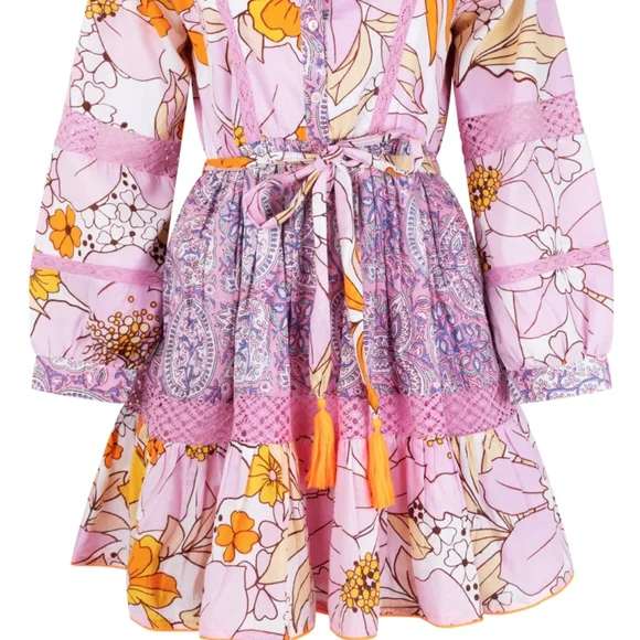 NWT Floral Pink and Orange Dress Cleobella Style.